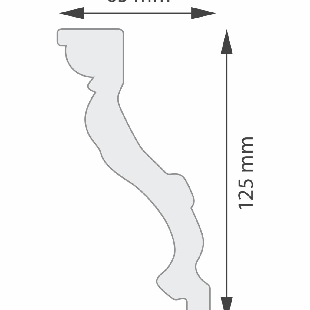 Polystyrene Ceiling Moldings "Zara"  125 x 65 mm. - Image 3