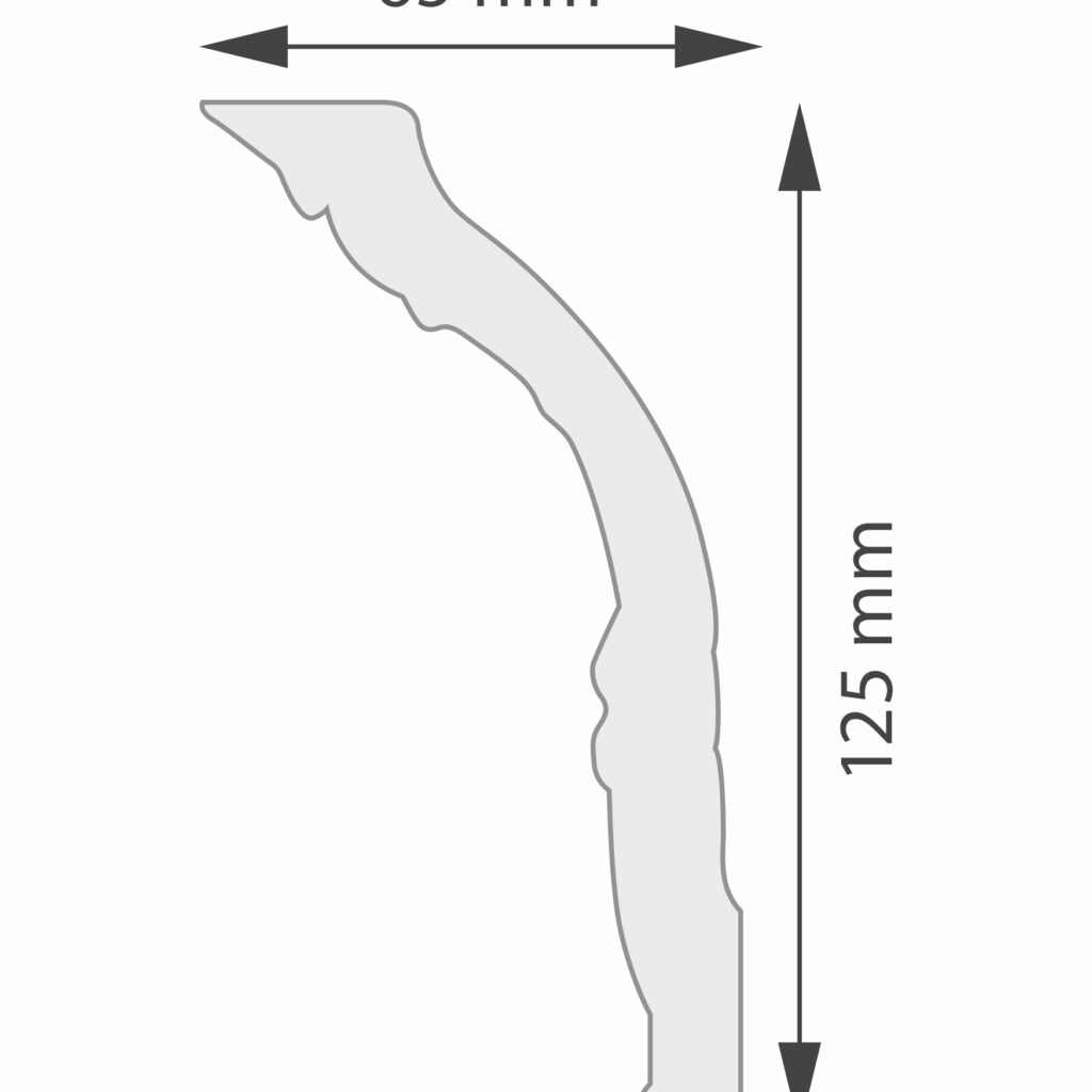 Polystyrene Ceiling Moldings Olivia 55 x 125 mm - Image 3