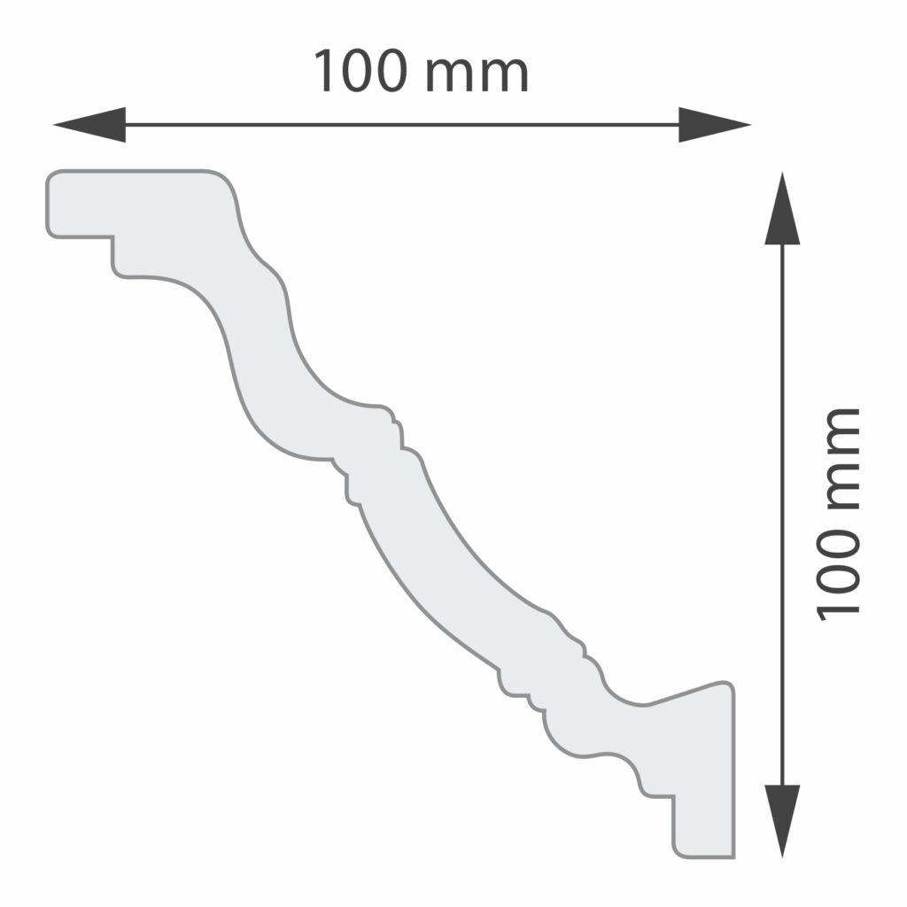 Polystyrene Ceiling Moldings Lena 100 x 100 mm - Image 3